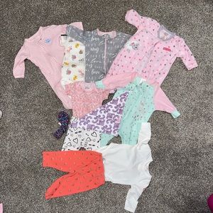 11 piece baby girl clothes bundle lot; Size 0-3 Months